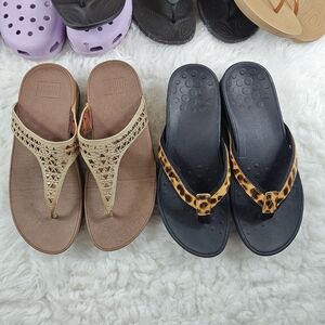 Vionic + FitFlop Thong Sandals Bundle (Women’s 7) – Arch Support, Stylish & Easy